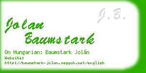 jolan baumstark business card